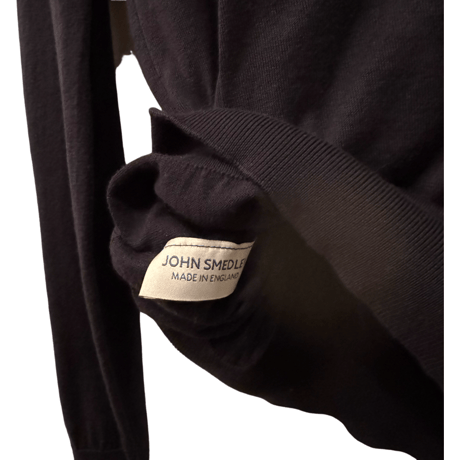 新品　JOHN SMEDLEY TURTLENECK KNIT NAVY  100% SEAISLAND COTTON  "MADE IN ENGLAND"