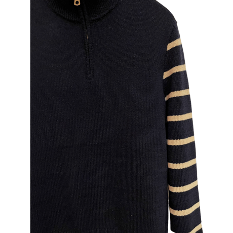USED RRL HALF ZIP SWEATER