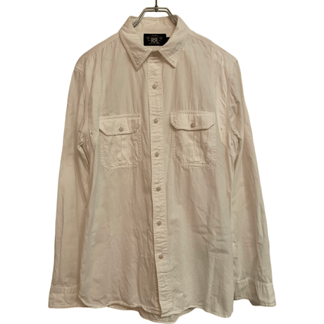 USED   DOUBLE RL COTTON×LINEN COMPASS WORK SHIRTS