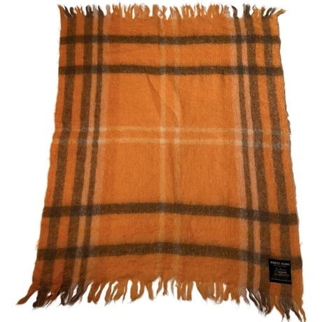 USED VINTAGE MOHAIR  RUG MADE IN SCOTLAND