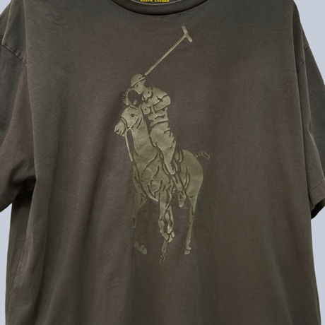 USED POLO RALPH LAUREN S/S  TSHIRTS　BIG PONY BLACK on BLACK