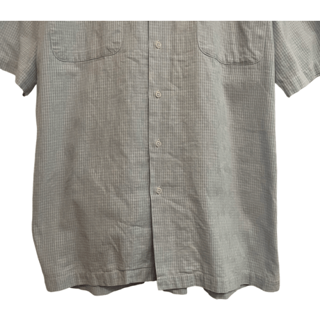 USED ”VINTAGE ” 1990's  DOUBLE RL CAMP SHIRTSQUILTING WINDOWPANE