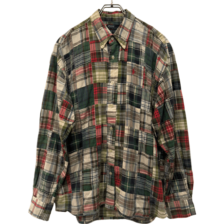 USED POLO RALPH LAUREN BUTTON DOWN PATCHWORK SHIRTS