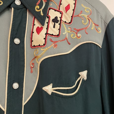 VINTAGE H BAR C TRUMP EMBROIDRED EXCLUSIVE WESTERN SHIRTS