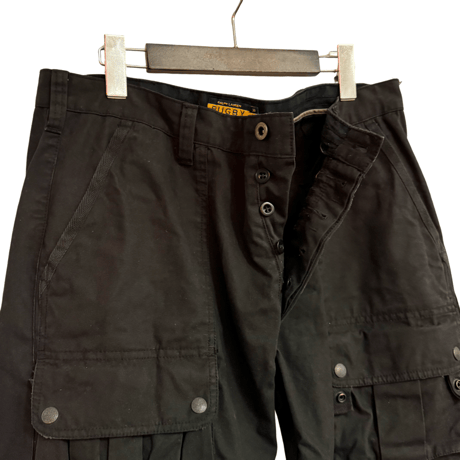 USED POLO RUGBY BLACK HEAVY WEIGHT CANVAS BUSH PANTS