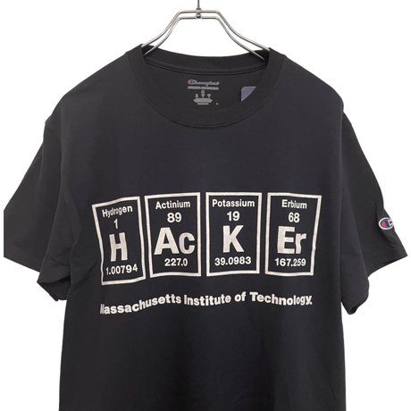新品　M.I.T ”HACKER” TSHIRTS  CHAMPOIN USA