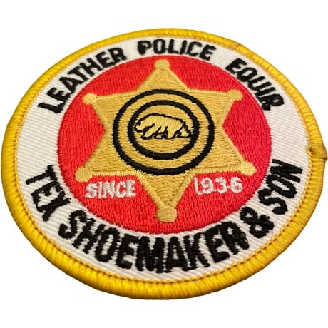 新品  LEATHER POLICE EQUIP PATCH "TEX SHOEMAKER&SON"