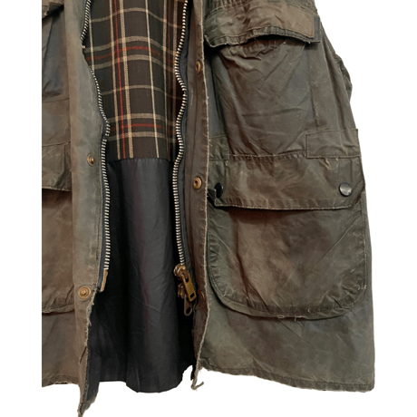 USED 70s~80s  BARBOUR BEDAIL CUT-OFF CUSTOM VEST ONE-WARRANT