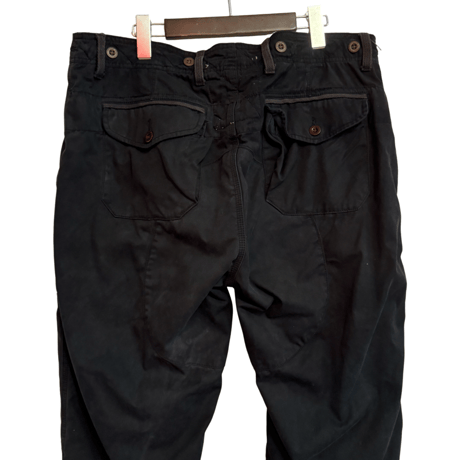 USED POLO RALPH LAUREN BLACK DOUBLE FACE BUSH PANTS