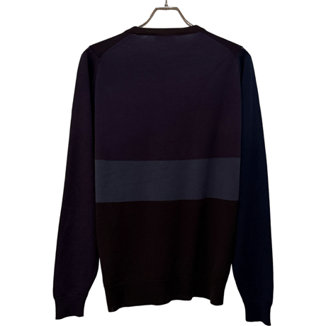 新品　JOHN SMEDLEY L/S  CREWNECK  KNIT  CRAZY PATTERN 100% SEA ISLAND COTTON  "MADE IN ENGLAND"