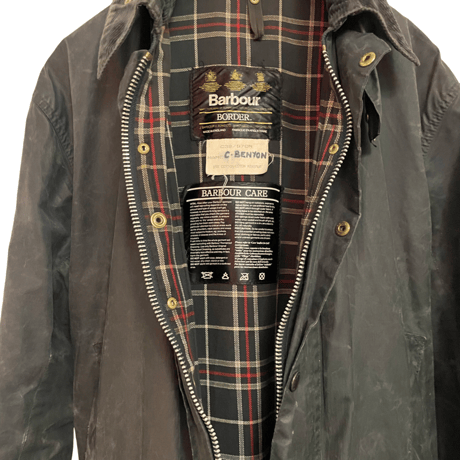 USED 80s  BARBOUR BORDER