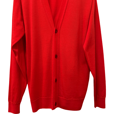 新品　JOHN SMEDLEY V-NECK CARDIGAN #1  100%MERINO WOOL  MADE IN ENGLAND