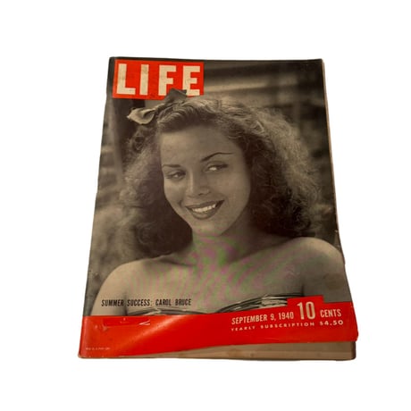 VINTAGE BOOK (USED)  LIFE MAGAZINE 1940 SEPTEMBER