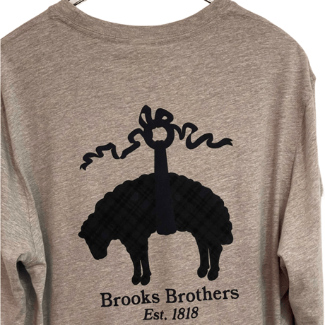 新品　 BROOKS BROTHERS L/S TSHIRTS  ”GOLDEN FLEECE”BACK PRINT CLASSIC FIT