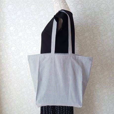 洗えるエコバック【エコバル】Tall size ～Black stripes～