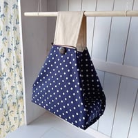 洗えるエコバック【エコバル】〜Navy dot〜