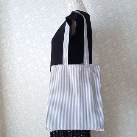 洗えるエコバック【エコバル】Tall size ～Black stripes～
