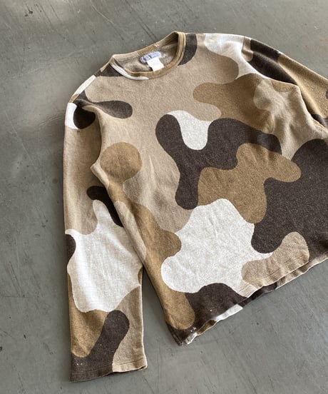 90s  "Yohji Yamamoto" camouflage knit