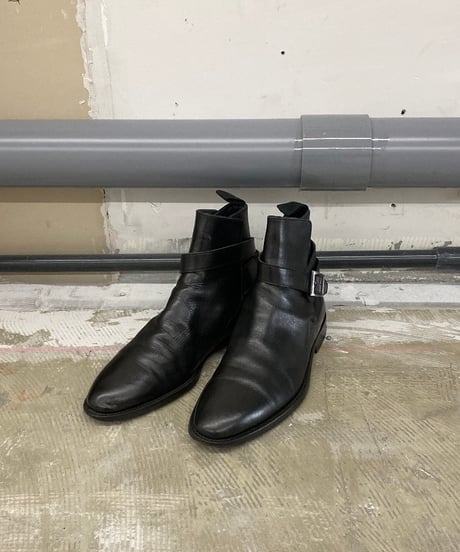 "Burberry" strap short boots 25cm