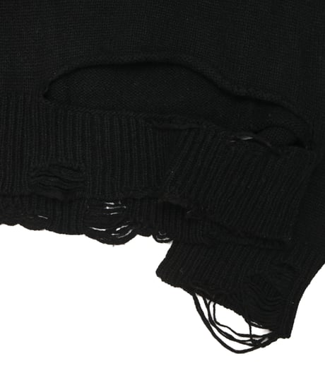 Y's DAMEGED KNIT SWEATER