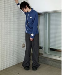 USED 60s  wool stripe wide slacks