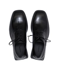 BALENCIAGA SQUARE TOE LEATHER SHOES