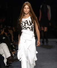 2004SS "ANN DEMEULEMEESTER" BLACK ROSE T-SHIRTS