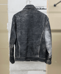 USED 90s "Flying Scotsman"  fade leather jacket