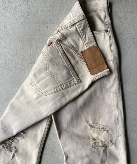 USED 90s "Levis 501" damage denim (made in USA)