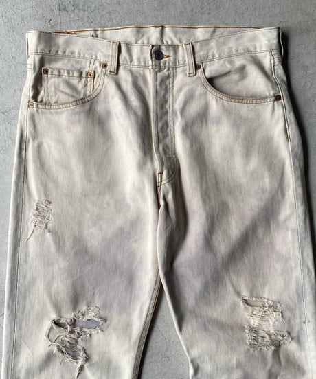 USED 90s "Levis 501" damage denim (made in USA)