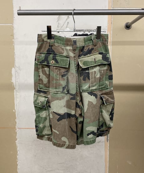 USED "stussy" fade camouflage half-pants