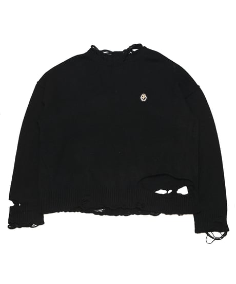 Y's DAMEGED KNIT SWEATER