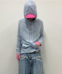 USED linen×cotton pull over hoodie