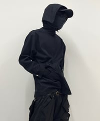USED "LARRY LEVINE" polyester×nylon hoodie jacket