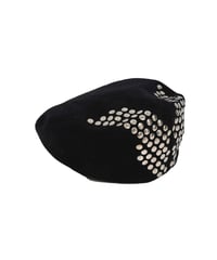 YOHJI YAMAMOTO STUDS WOOL NEWSBOY HAT