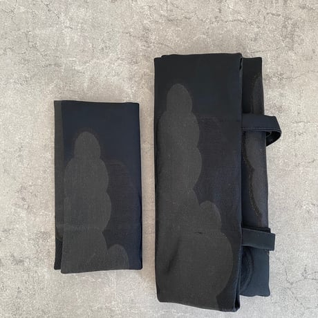 ＜喪服帯のリメイクオーダー承ります＞　黒を継ぐトートバッグ