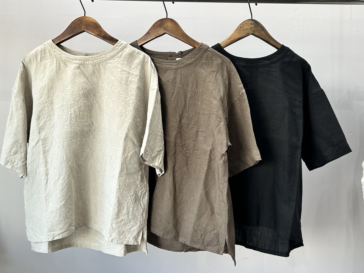 TISSU トリプルワッシャーリネン バックボタンSH/TS220SH081