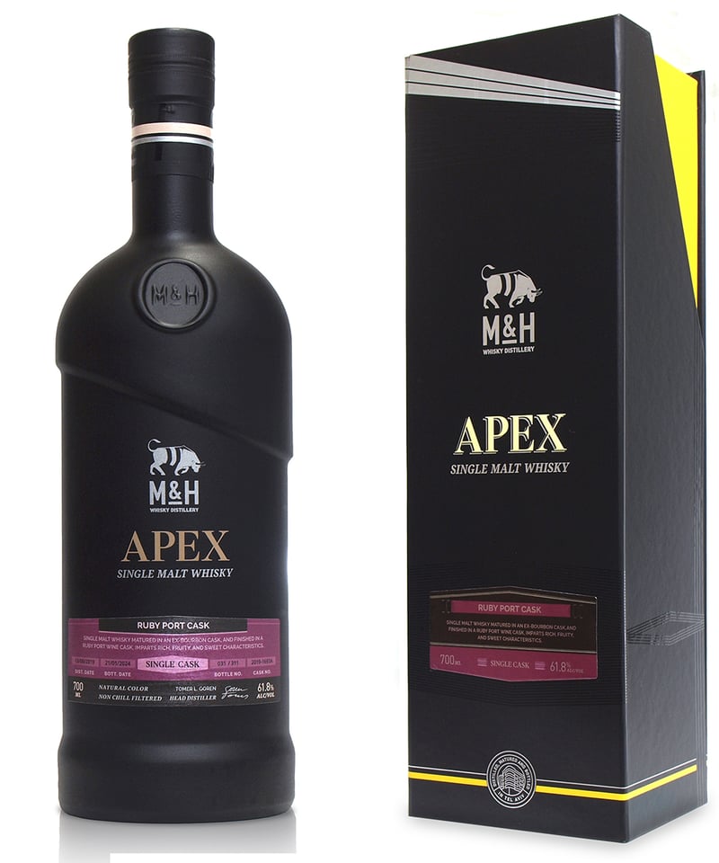 ウイスキー M&H APEX SINGLE CASK RUBY PORT CASK M&H初のルビーポート樽フィニッシュのシングルカスク！】M&H