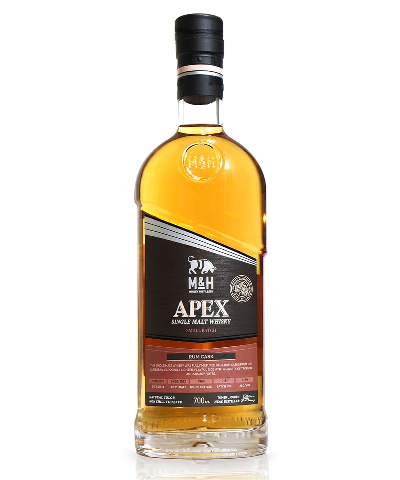 ラム樽でフルマチュレーション】M&H APEX Rum Cask 700ml, 57.1% ラム樽でフルマチュレーション】M&H APEX Rum Cask 700ml, 57.1%