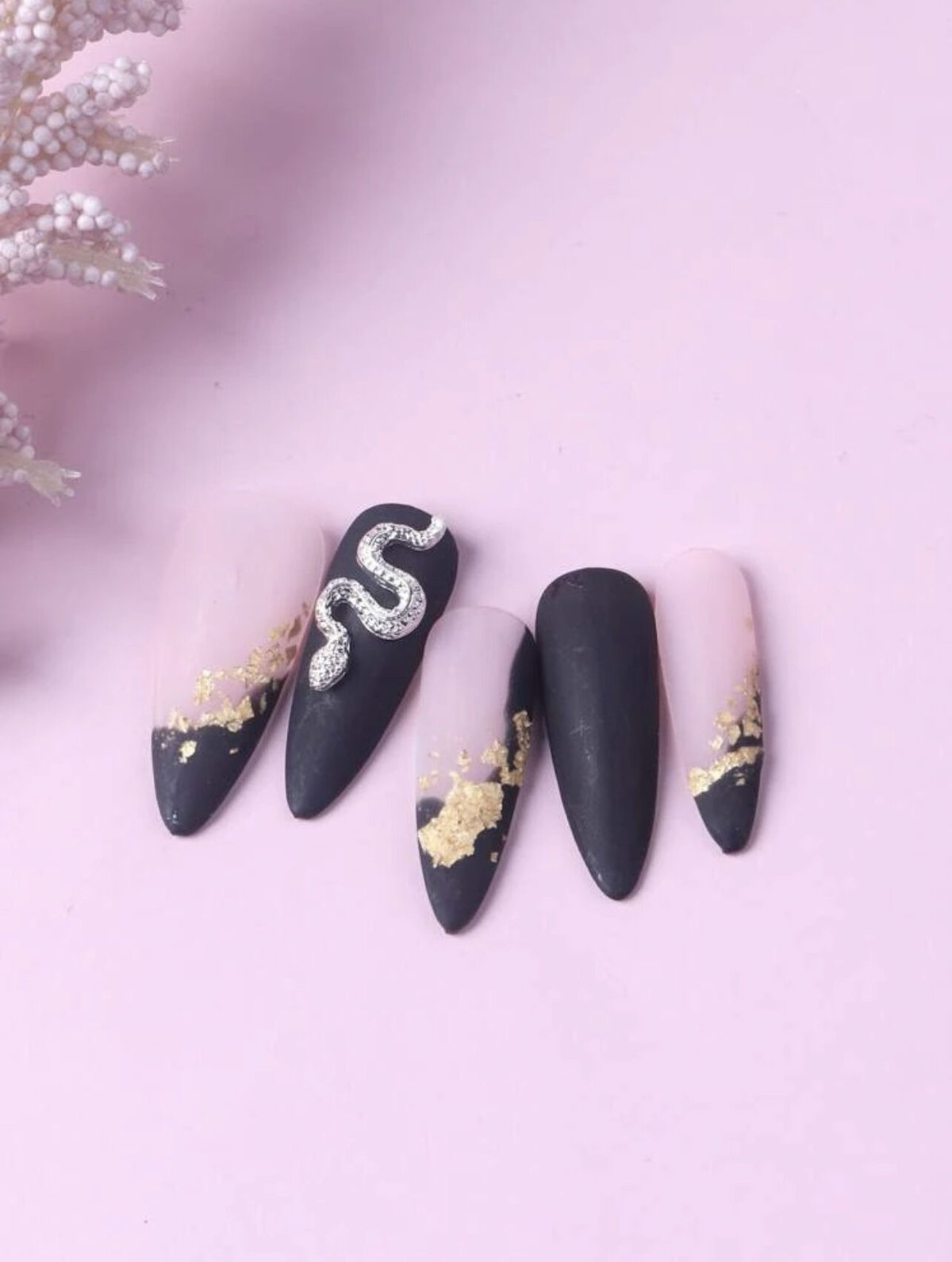 ＊ma＊ページ ネイルパーツ 龍 蝶々 蛇 メガネ サングラス ネイルシール ネイルパーツ