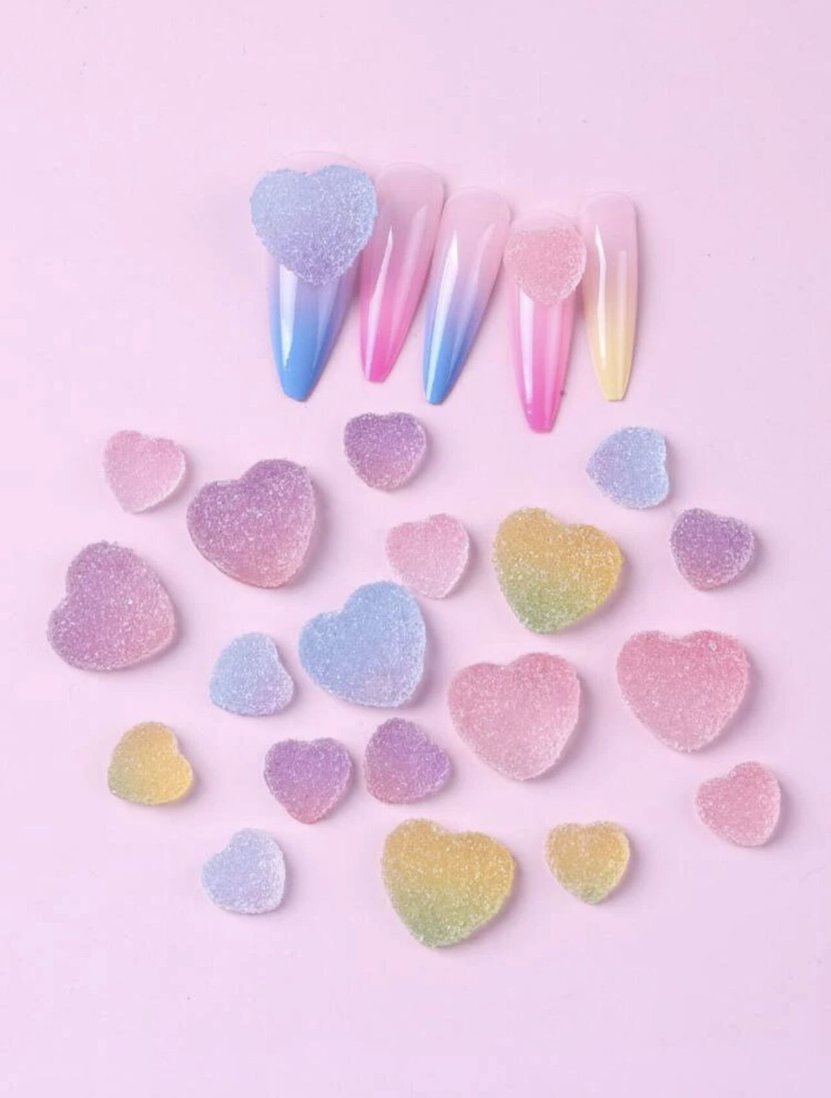 ネイルパーツ【ハート型グミ風】20個入り | 3eX's STORE