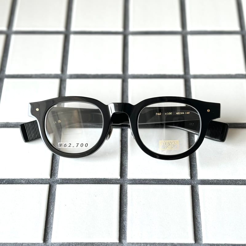 アイバンEYEVAN7285モデル349カラー100（黒）45⬜︎24-145 EYEVAN7285 アイヴァン7285 メガネ 349 (45)通販 C.100 BLACK 正規取扱