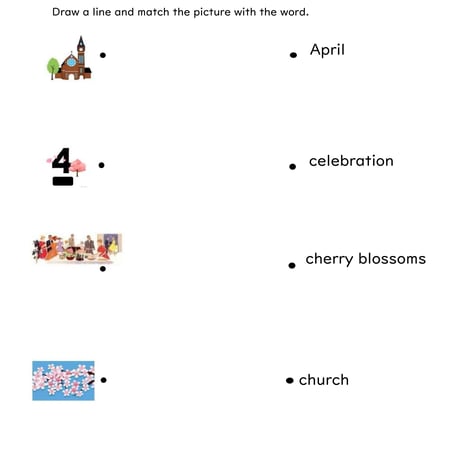 April【4月】線つなぎプリントセット