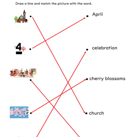 April【4月】線つなぎプリントセット