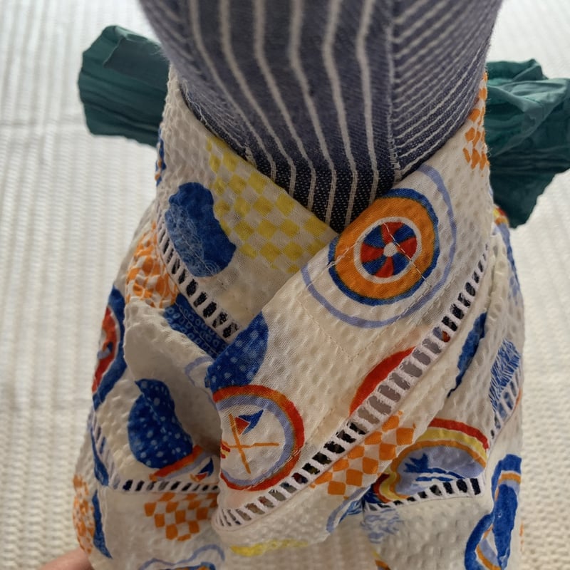 大型犬甚平浴衣 5L 〜 8L 朝顔 白 | Teddy.Alex_Dog wear