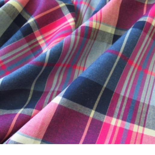 秋物 ピンク✖️ネイビーチェック オーバーオール | Teddy