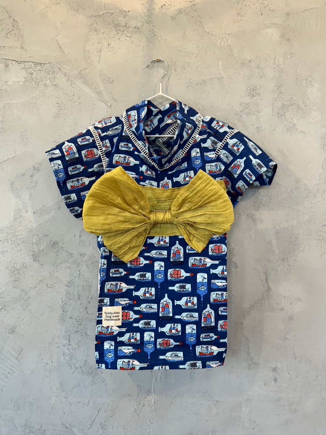 大型犬甚平浴衣 5L 〜 8L ボトルシップネイビー | Teddy.Alex_Dog wear