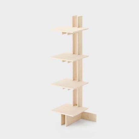 PLYWOOD TOWER SHELF L4段カク