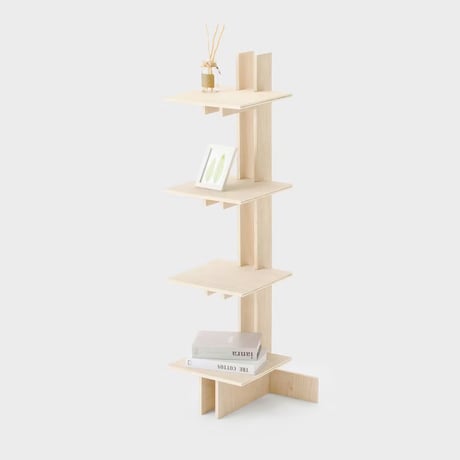 PLYWOOD TOWER SHELF L4段カク