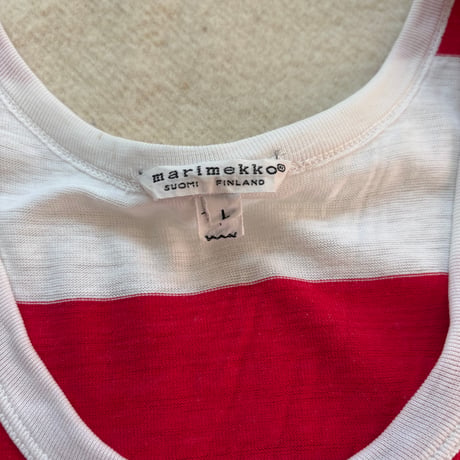 Marimekko Tank top Red/White L
